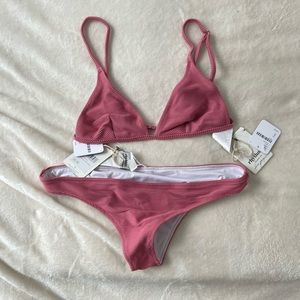 NWT Free People Rhythm Palm Springs Cheeky Bikini Rose